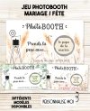 Jeu des PhotoBooth mariage. carte gratter PhotoBooth. carte PhotoBooth personnalisé. carte PhotoBooth gratter