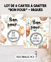 6 cartes à gratter "Bon pour"  enfants Pâques. carte cadeau enfant. carte gratter bon pour. carte Pâques enfants