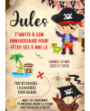 invitation anniversaire. carte invitation gratter. invitation originale. invitation pirate. invitation anniversaire pirate.