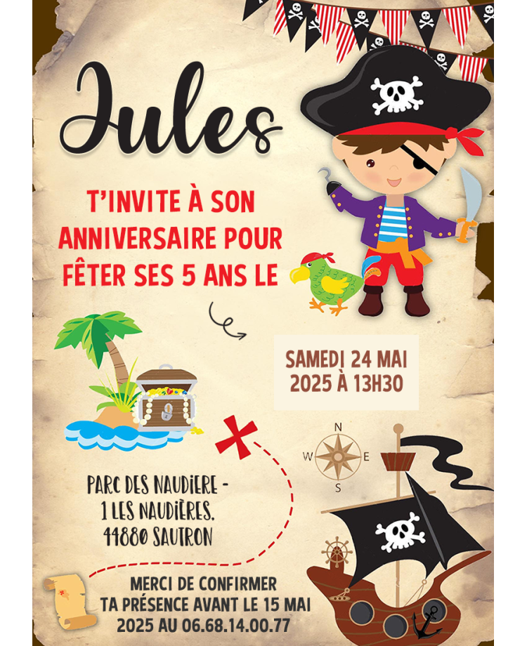 invitation anniversaire. carte invitation gratter. invitation original. invitation pirate. invitation anniversaire pirate.