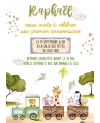 carte invitation. carte baptême. carte anniversaire enfant. carte safari. anniversaire safari. carte invitation gratter.
