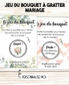 Jeu du bouquet de la mariée - Carte à gratter personnalisable