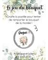 Jeu du bouquet de la mariée - Carte à gratter personnalisable