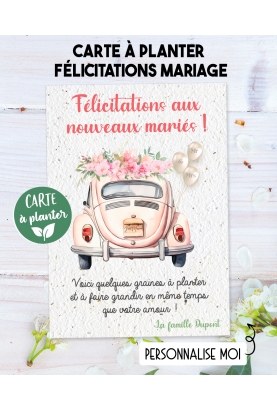carte planter félicitations mariage. carte planter graine mariage. carte planter félicitations mariés.