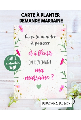 carte planter annonce. carte planter témoin. carte planter marraine. carte original demande marraine