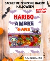 Sachet de bonbons HARIBO personnalisé halloween. cadeau bonbon anniversaire. bonbon anniversaire enfant halloween