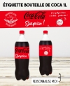 Etiquette bouteille de Coca message à gratter. étiquette Coca. étiquette papa. étiquette parrain. étiquette personnalisé.