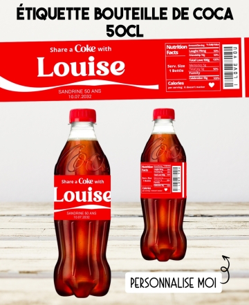 Etiquette bouteille de Coca prénom. étiquette Coca. étiquette papa. étiquette parrain. étiquette personnalisé prénom coca.