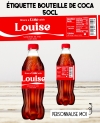 Etiquette bouteille de Coca prénom. étiquette Coca. étiquette papa. étiquette parrain. étiquette personnalisé prénom coca.