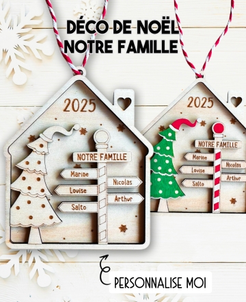 Décoration noël bois. Décoration Sapin famille. décoration noël bois famille.