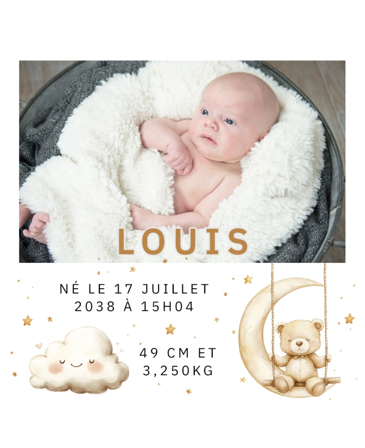 Magnet naissance garçon. magnet faire part naissance. cadeau naissance. magnet cadeau naissance