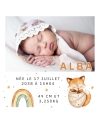 Magnet naissance fille. magnet faire part naissance. cadeau naissance. magnet cadeau naissance