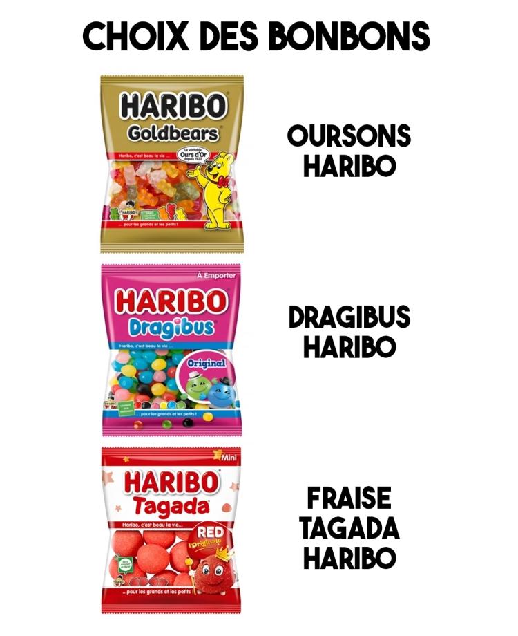 Sachet de bonbons HARIBO personnalisé - Noël