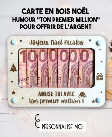 carte bois originale noël. carte argent noël. enveloppe argent noël. cadeau humour noël.