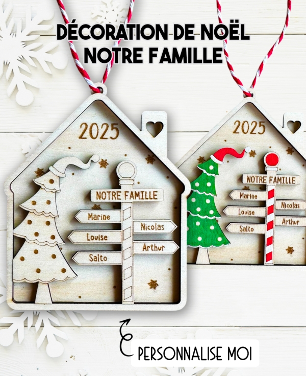 Décoration noël bois. Décoration Sapin famille. décoration noël bois famille.