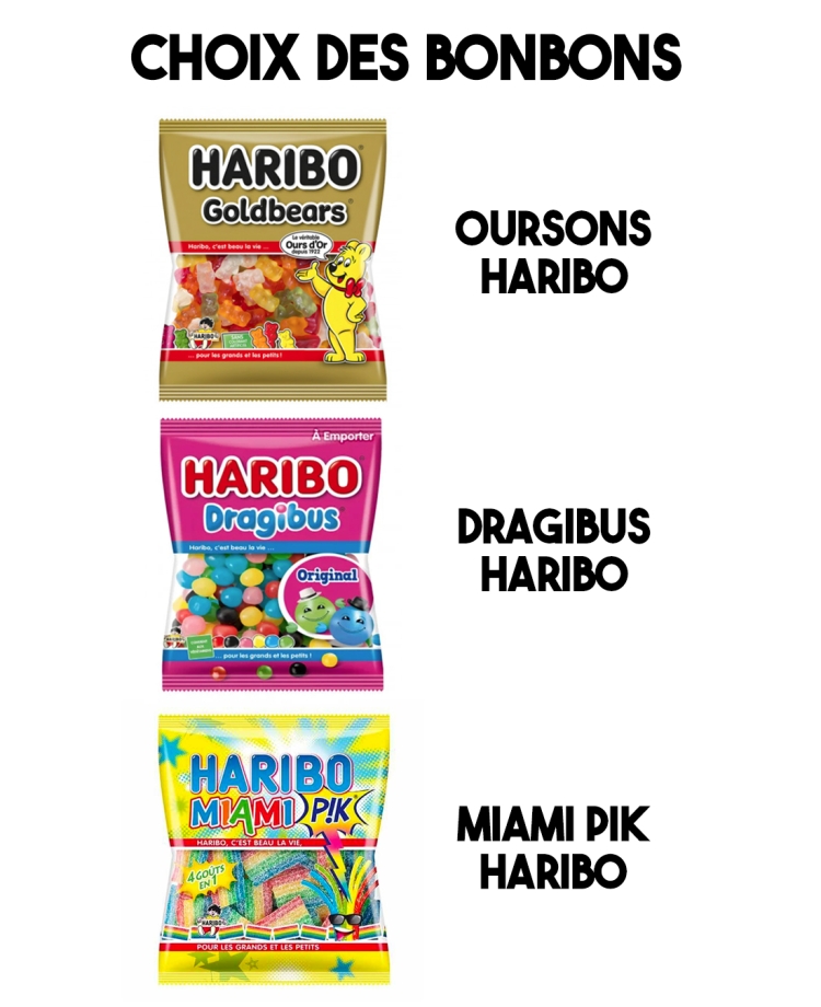 Sachet de bonbons HARIBO personnalisé halloween - chauves-souris