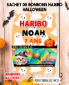 Sachet de bonbons HARIBO personnalisé halloween. cadeau bonbon anniversaire. bonbon anniversaire enfant halloween fantome