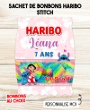 Sachet de bonbons HARIBO personnalisé Stitch. cadeau bonbon anniversaire. bonbon anniversaire enfant Stitch