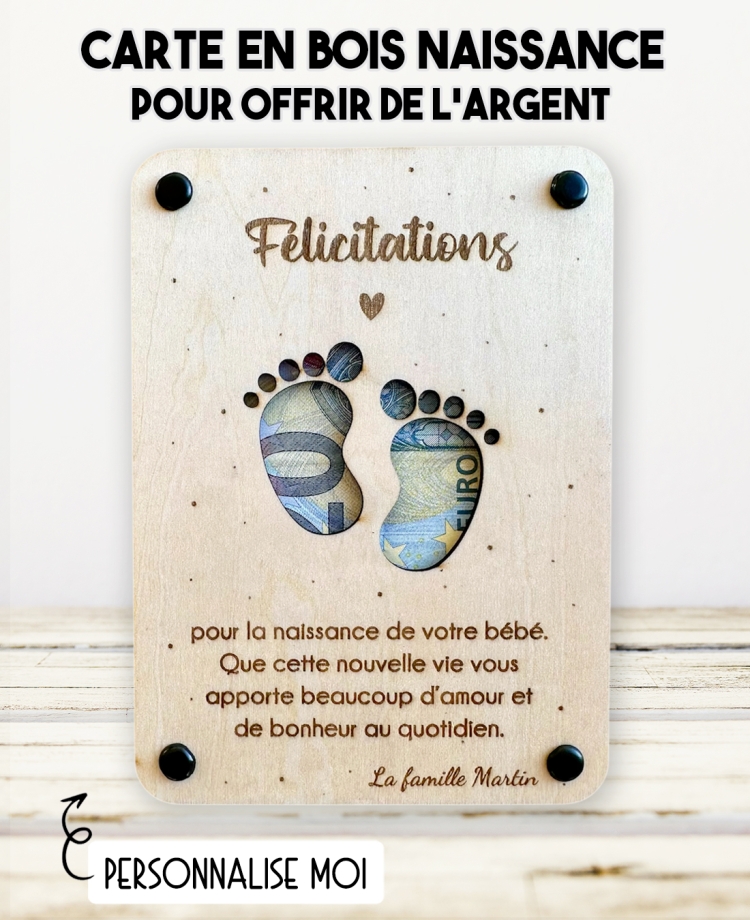carte en bois naissance, carte naissance originale, cadeau naissance, cadeau naissance en bois