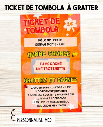 Tombola entreprise. tombola gratter. tombola personnaliser. jeu entreprise. jeu gratter