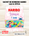 Sachet de bonbons HARIBO personnalisé Stitch. cadeau bonbon anniversaire. bonbon anniversaire enfant Stitch
