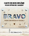 carte diplôme bois, carte cadeau argent diplôme, cadeau bac original, cadeau réussite examen