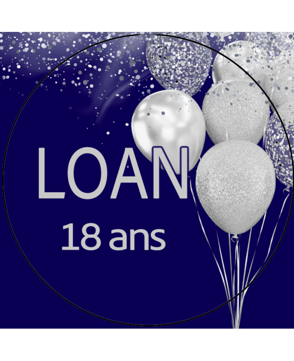 Loan - 50 étiquettes rondes 6,5cm