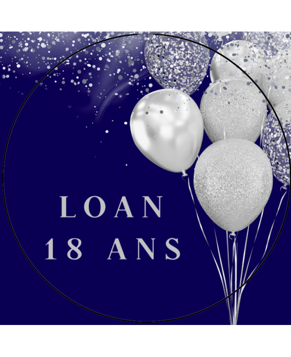 Loan - 50 étiquettes rondes 6,5cm
