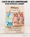 Carte anniversaire en bois, Carte anniversaire personnalisée, Carte cadeau originale, Carte anniversaire humoristique