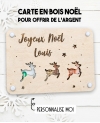 carte noël. carte bois argent noël. carte original noël. carte humour noël. carte fête cadeau.