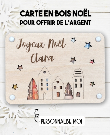 carte noël. carte bois argent noël. carte original noël. carte humour noël. carte fête cadeau.