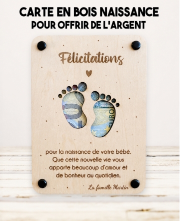 carte en bois naissance, carte naissance originale, cadeau naissance, cadeau naissance en bois