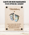 carte en bois naissance, carte naissance originale, cadeau naissance, cadeau naissance en bois