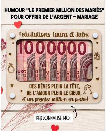 carte en bois mariage, cadeau argent mariage, mariage personnalisé, offrir de l'argent mariage, cadeau mariés original