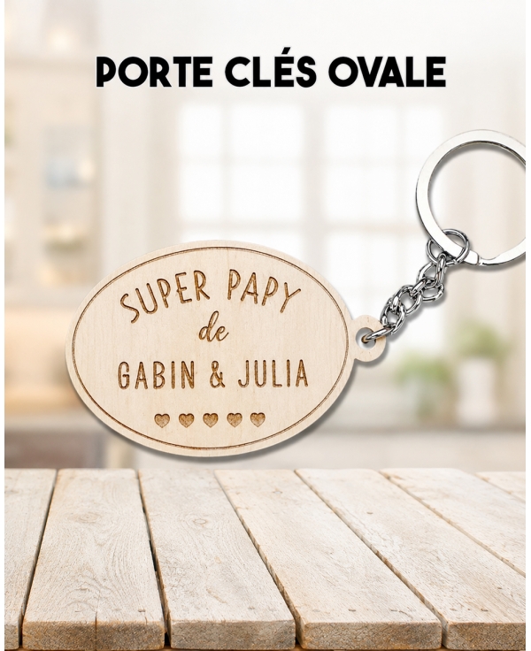 Porte clés bois. cadeau Porte clés. Porte clés personnaliser. Porte clés papy. Porte clés anniversaire. cadeau original