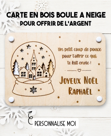carte noël. carte bois argent noël. carte original noël. carte cadeau noël. carte fête cadeau.