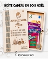 boîte cadeau noël, boîte en bois noël, boîte cadeau personnalisée, cadeau noël personnalisé, cadeau noël original