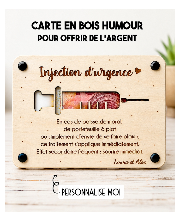 cadeau anniversaire, carte en bois humour, cadeau dernière minute, cadeau petit budget