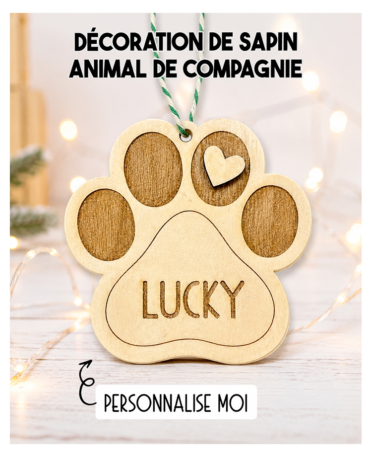 Décoration noël Animal de compagnie. Décoration sapin noël. décoration noël animal. Boule noël animal. boule noël chien