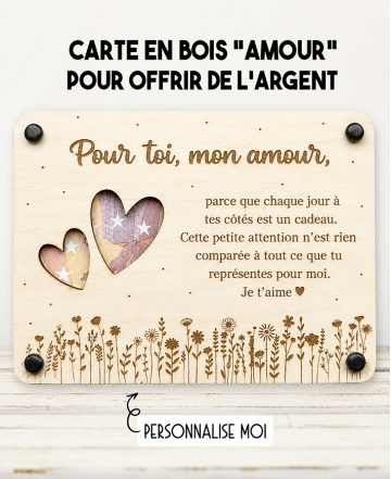 carte amour argent, cadeau saint valentin, cadeau couple