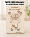 Carte cadeau mariage personnalisée. Carte cadeau mariage. Cadeau mariés original. offrir argent mariage original