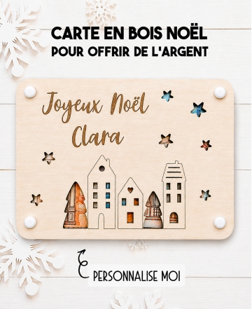 carte noël. carte bois argent noël. carte original noël. carte humour noël. carte fête cadeau.