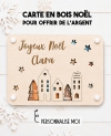 carte noël. carte bois argent noël. carte original noël. carte humour noël. carte fête cadeau.