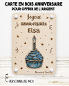 carte en bois anniversaire, carte anniversaire personnalisée, cadeau anniversaire original, offrir de l'argent anniversaire