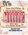 carte en bois Noël, cadeau argent Noël, cadeau humour Noël, premier million, cadeau original Noël, idée cadeau Noël