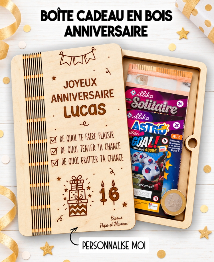 cadeau 18 ans, anniversaire 20 ans, cadeau 20 ans, cadeau anniversaire original, enveloppe argent anniversaire