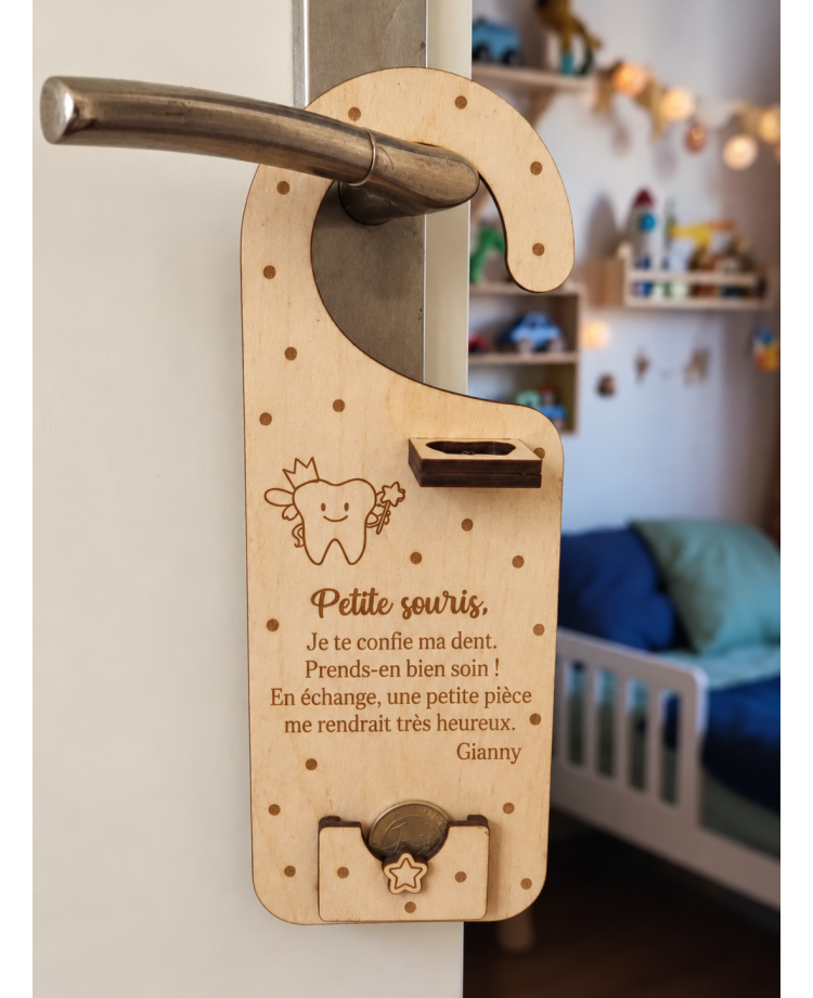 pancarte petite souris, dent de lait, support dent enfant, petite souris cadeau, tradition petite souris