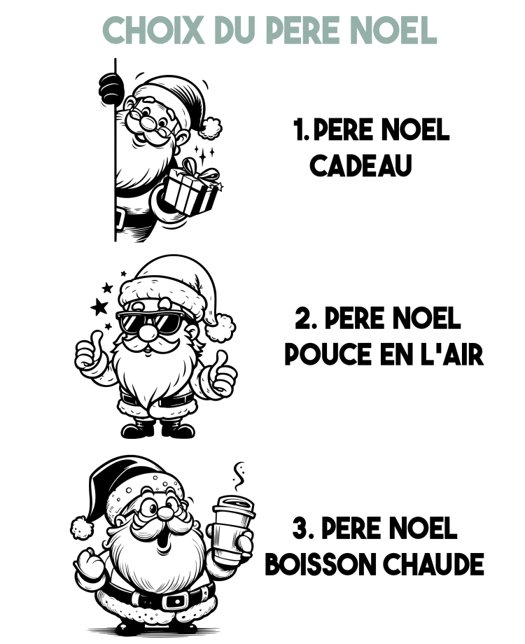 Carte en bois Noël - 5 billets roulés