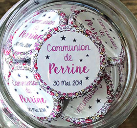 badges personnalises communion